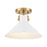 Savoy House Meridian 1Lt Ceiling Light, White and Natural Brass - M60078WHNB