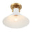 Savoy House Meridian 1Lt Ceiling Light, White and Natural Brass