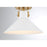 Savoy House Meridian 1Lt Ceiling Light, White and Natural Brass