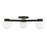 Savoy House Meridian 3Lt Ceiling Light, Black/Brass/White Opal