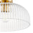 Savoy House Meridian 1Lt Ceiling Light, Natural Brass/Clear Pleated