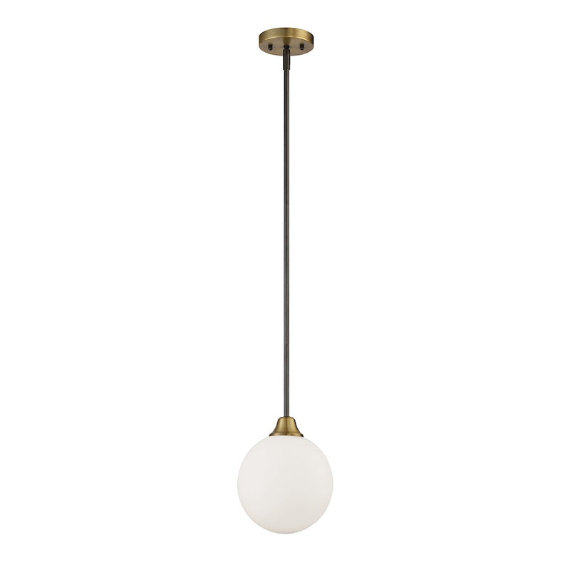 Savoy House 1-Light Mini Pendant, Oil Rubbed Bronze/Natural Brass
