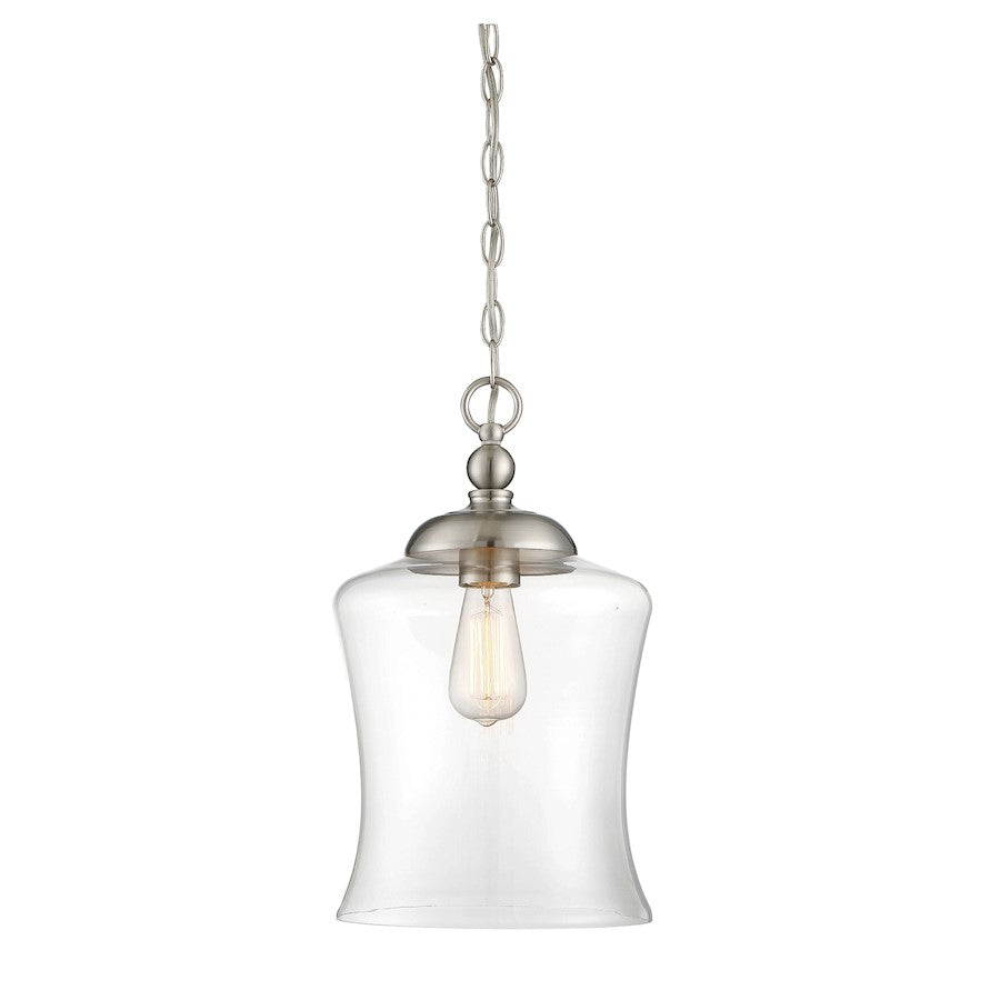 Savoy House 1-Light 17" Mini Pendant, Brushed Nickel - M70019BN