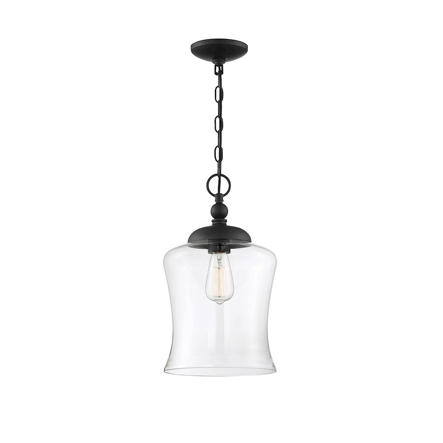 Savoy House 1-Light 17" Pendant, Matte Black - M70019MBK