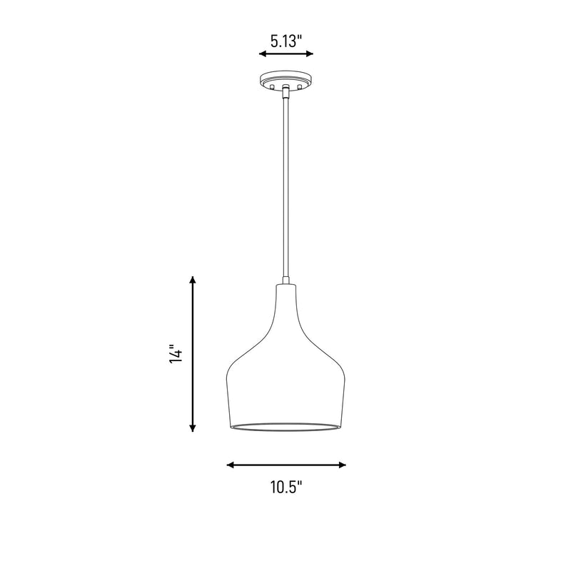 Savoy Meridian 1 Light Pendant, Bisque White