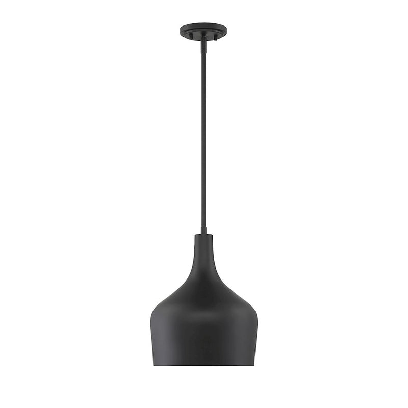 Savoy House 1-Light 14" Pendant, Matte Black