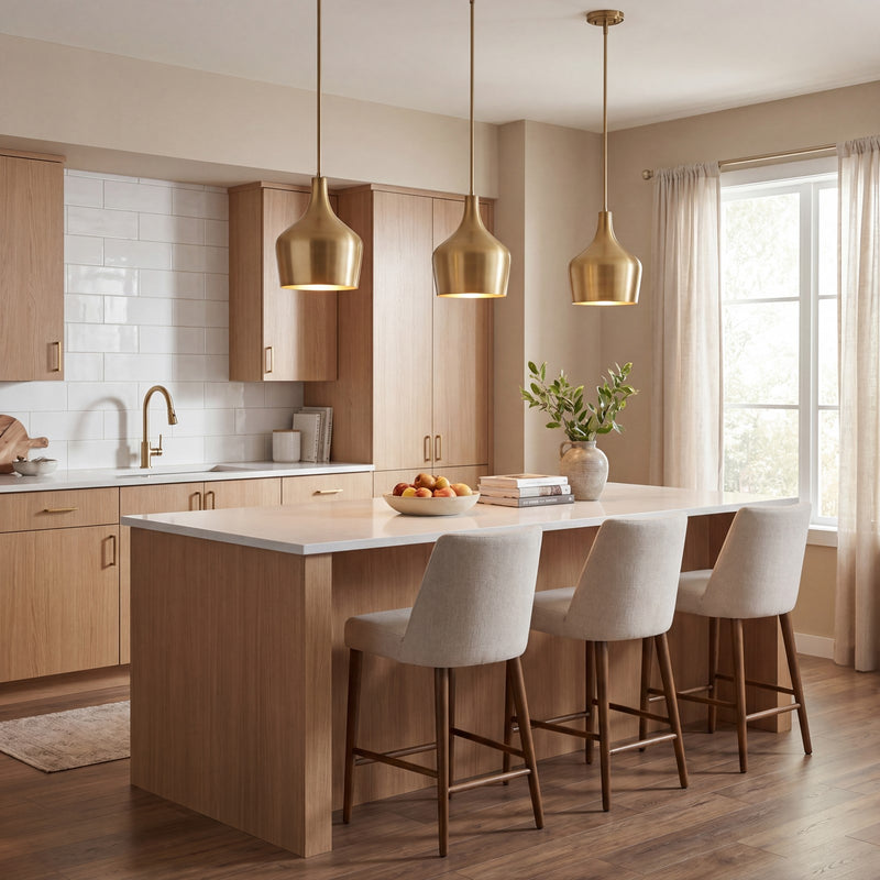 Savoy House 1-Light 11" Pendant, Natural Brass/Metal Shade