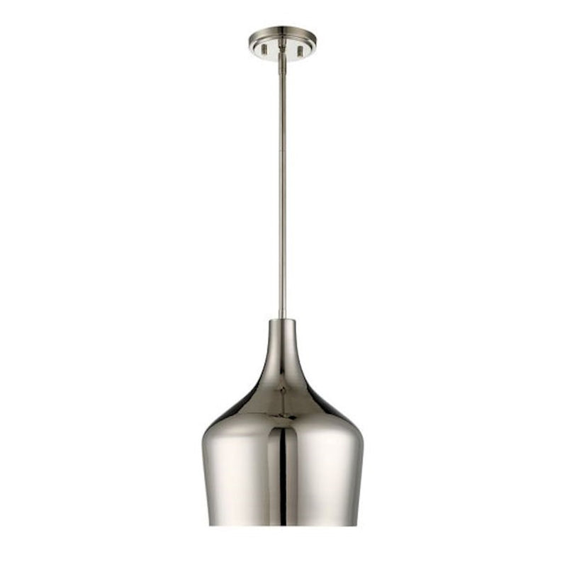 Savoy House 1-Light 11" Pendant, Polished Nickel