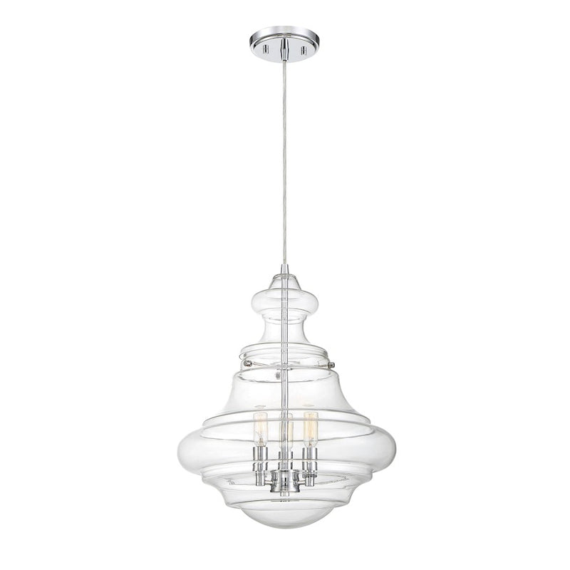 Savoy House 3-Light 18" Pendant, Chrome
