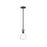 Meridian Modern 1 Light 10" Pendant, Matte Black/Clear