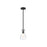 Meridian Modern 1 Light 10" Pendant, Matte Black/Clear