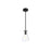 Meridian Modern 1 Light 10" Pendant, Matte Black/Clear