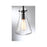 Meridian Modern 1 Light 10" Pendant, Matte Black/Clear