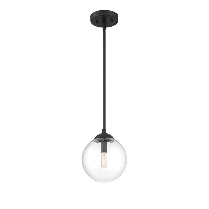 Savoy House 1-Light 8" Orb Mini Pendant, Matte Black