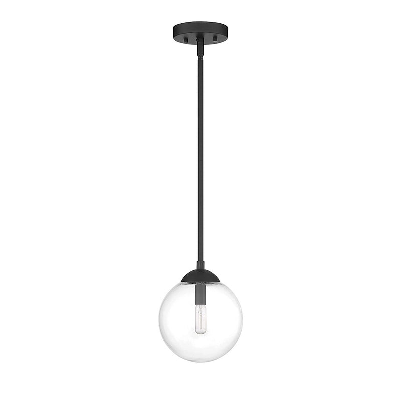 Savoy House 1-Light 8" Orb Mini Pendant, Matte Black