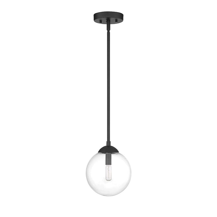 Savoy House 1-Light 8" Orb Mini Pendant, Matte Black