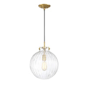 Savoy House 1-Light 12" Mini Pendant, Natural Brass - M70068NB