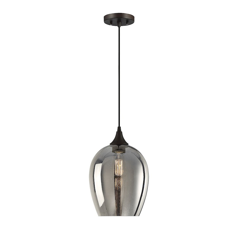 Savoy House 1-Light 15" Mini Pendant, Oil Rubbed Bronze