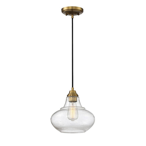 Savoy House 1-Light 10" Two-Tone Mini Pendant, Natural Brass - M70080NB