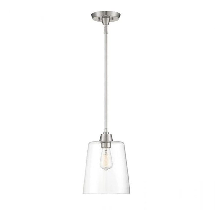 Savoy House 1-Light 12" Pendant, Brushed Nickel - M70081BN