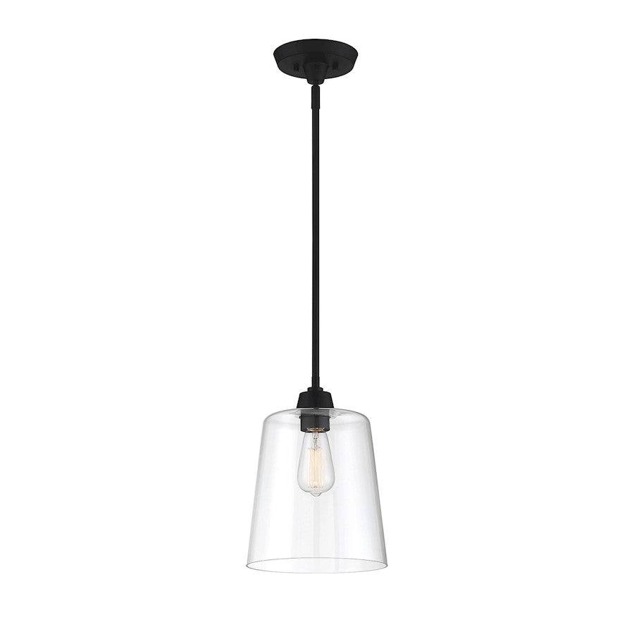 Savoy House 1-Light 12" Pendant, Matte Black - M70081MBK