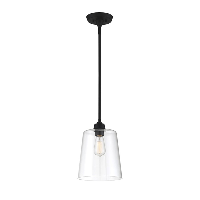 Savoy House 1-Light 12" Pendant, Matte Black