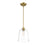 Savoy House 1-Light 12" Pendant, Natural Brass/Clear Cone