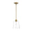 Savoy House 1-Light 12" Pendant, Natural Brass/Clear Cone