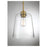 Savoy House 1-Light 12" Pendant, Natural Brass/Clear Cone