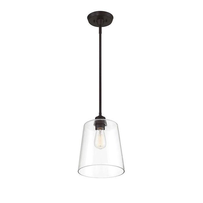 Savoy House 1-Light 12" Pendant, Oil Rubbed Bronze/Clear Cone