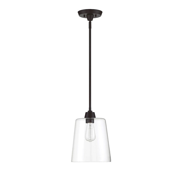 Savoy House 1-Light 12" Pendant, Oil Rubbed Bronze/Clear Cone