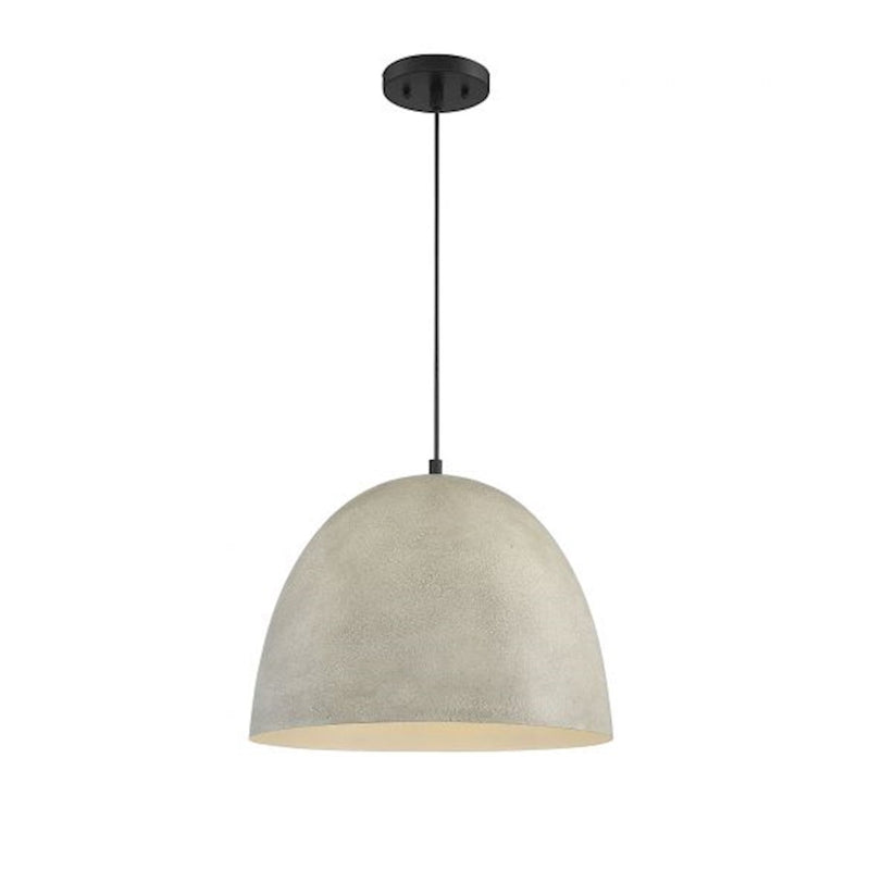 Meridian Industrial 1 Light Pendant, Matte Black