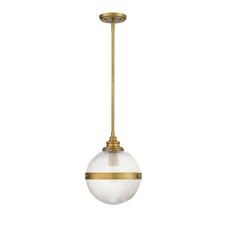 Savoy House 1-Light 10" Mini Pendant, Natural Brass - M70100NB