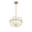 Meridian Modern 3 Light 13" Pendant, Natural Brass