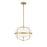 Meridian Modern 3 Light 13" Pendant, Natural Brass