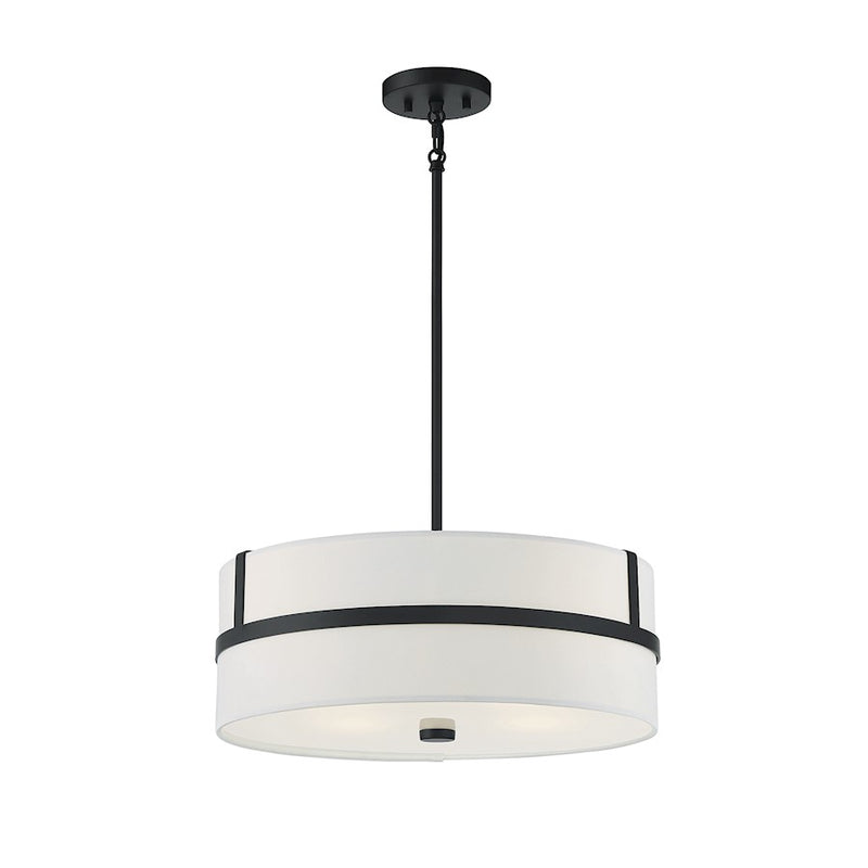 Savoy House 4-Light 20" Pendant, Matte Black
