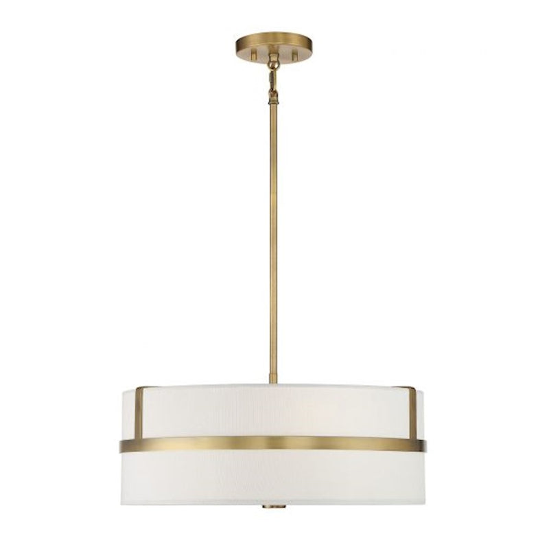 Savoy House 4-Light 20" Pendant, Natural Brass