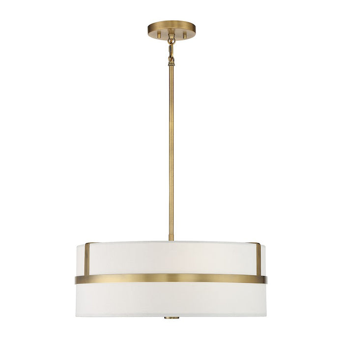 Savoy House 4-Light 20" Pendant, Natural Brass