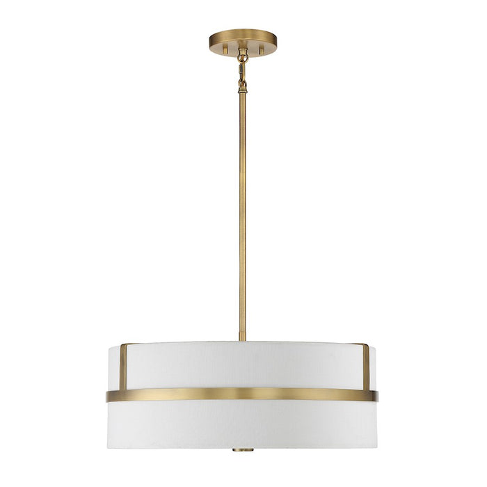 Savoy House 4-Light 20" Pendant, Natural Brass