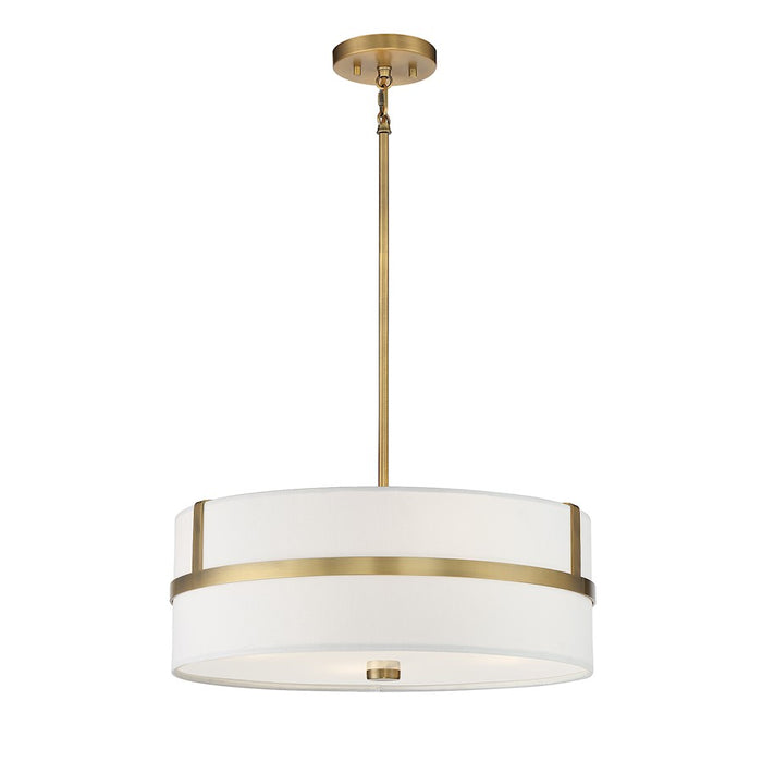 Savoy House 4-Light 20" Pendant, Natural Brass