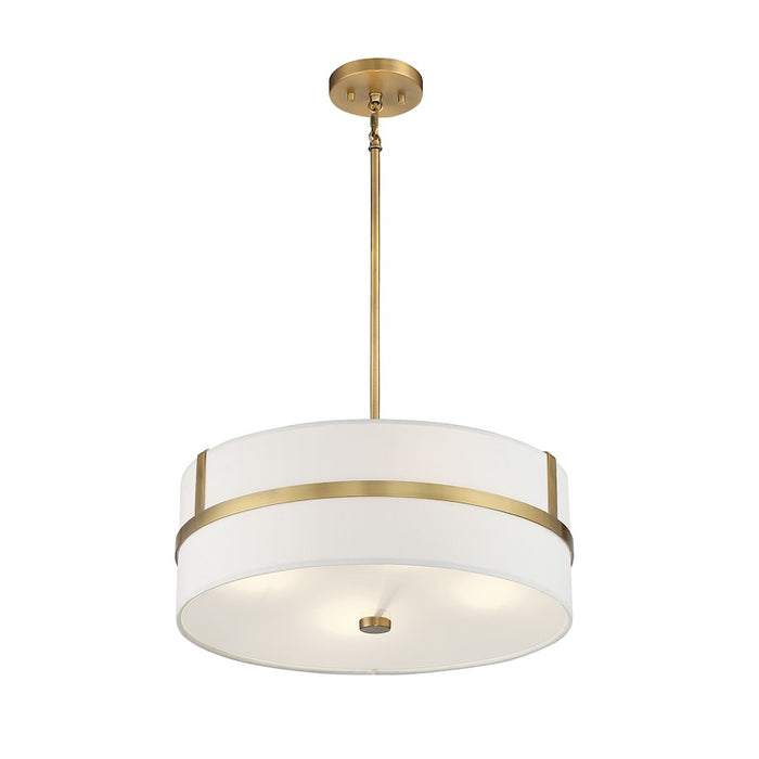 Savoy House 4-Light 20" Pendant, Natural Brass