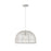 Savoy House 1-Light 12" Pendant, White Rattan/White Socket - M70105WR