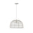 Savoy House 1-Light 12" Pendant, White Rattan/White Socket