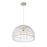 Meridian Modern 1 Light Pendant, White Rattan/White Socket
