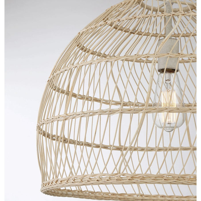 Savoy House 1-Light Pendant, Natural Rattan/A Matching Socket