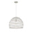Meridian Modern 1 Light Pendant, White Rattan/White Socket