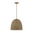 Meridian Bohemian 1 Light Pendant, Natural Wicker
