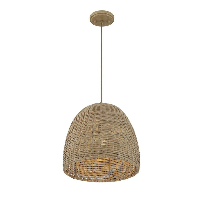 Savoy House 1-Light Pendant, Natural Wicker