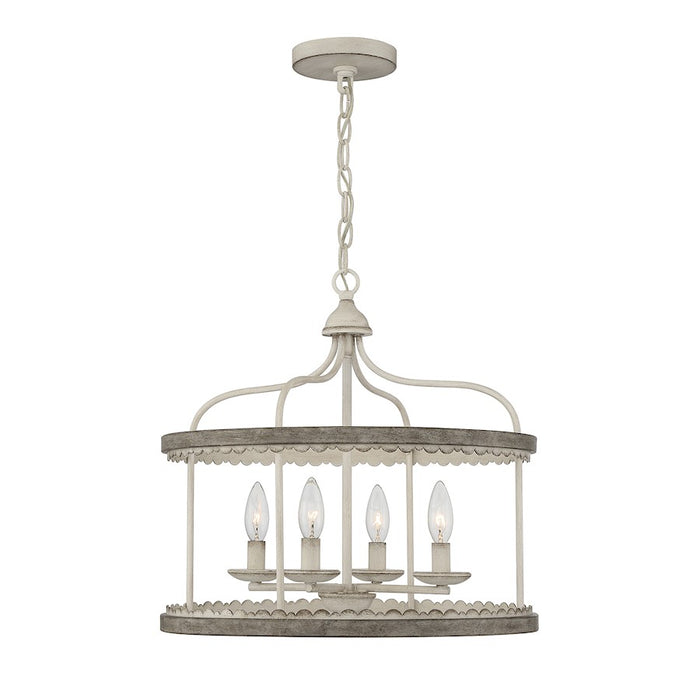 Meridian Shabby Chic 4 Light Pendant, Silo
