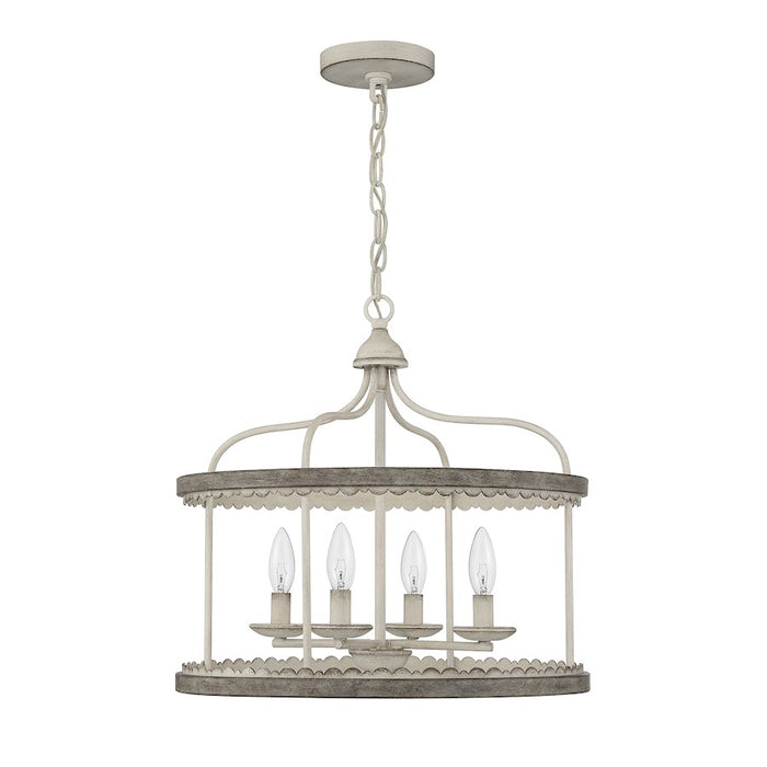 Meridian Shabby Chic 4 Light Pendant, Silo